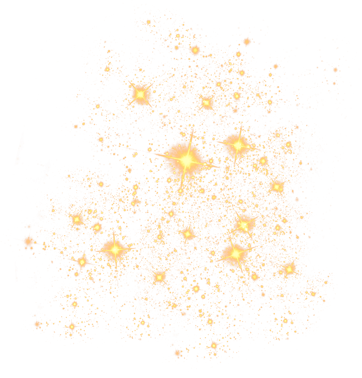 Gold Glitter Shining Stars